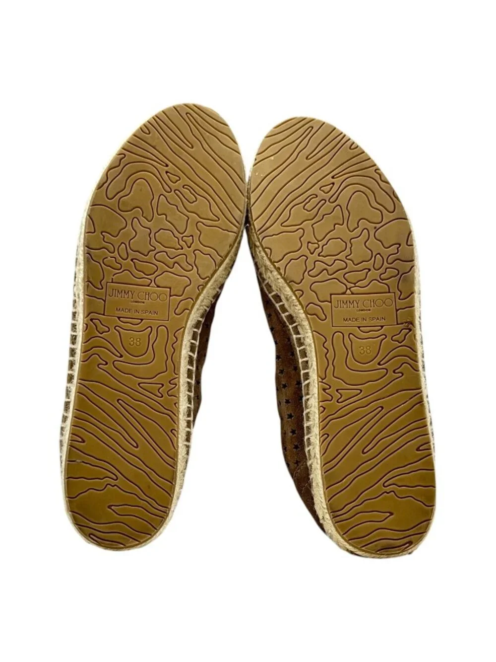 Jimmy Choo Suede Dara Espadrille Sneakers 38 US 8 Star Perforated Casual Spain